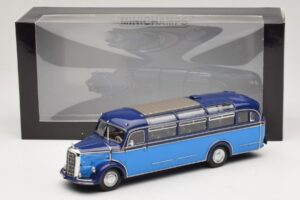 Mercedes O 3500 Autobus Svetlo Modrá Tmavo Modrá Minichamps 1:43 439360011 Kov – obrázok 6 z 6