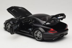 Mercedes SL65 AMG R230 Black Series Matt Black Minichamps 1:18 100038121 Kov – obrázok 5 z 8