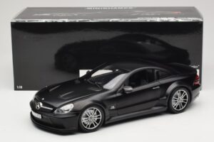 Mercedes SL65 AMG R230 Black Series Matt Black Minichamps 1:18 100038121 Kov – obrázok 8 z 8