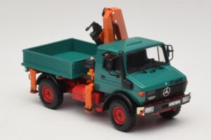 Mercedes Unimog 1300 L Sklápač s Nakladacím Žeriavom Minichamps 1:43 439033000 Kov – obrázok 4 z 6