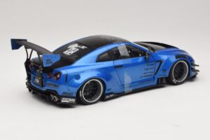 Nissan GT-R R35 Liberty Walk Work T2 Modrá Metalíza Solido 1:18 S1805801 Kov – obrázok 2 z 6