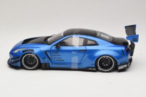 Nissan GT-R R35 Liberty Walk Work T2 Modrá Metalíza Solido 1:18 S1805801 Kov – obrázok 3 z 6