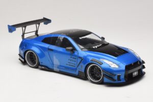 Nissan GT-R R35 Liberty Walk Work T2 Modrá Metalíza Solido 1:18 S1805801 Kov – obrázok 4 z 6