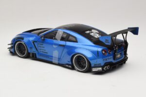 Nissan GT-R R35 Liberty Walk Work T2 Modrá Metalíza Solido 1:18 S1805801 Kov – obrázok 5 z 6