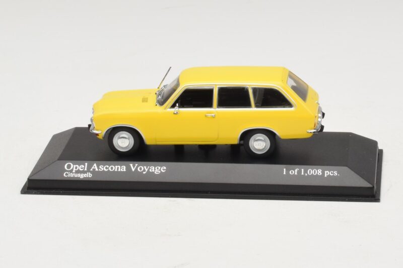 Opel Ascona A Voyage Žltý Minichamps 1:43 Opel Ascona A Voyage Žltý Minichamps 1:43 400045811 Kov