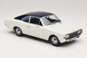 Opel Rekord C Kupé Biela Modrá Minichamps 1:18 107047021 Živica – obrázok 4 z 6