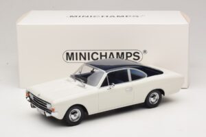Opel Rekord C Kupé Biela Modrá Minichamps 1:18 107047021 Živica – obrázok 6 z 6