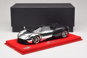 Pagani Huayra Chrome Silver Jedinečný Kus BBR 1:18 P1873CM Živica – obrázok 6 z 7