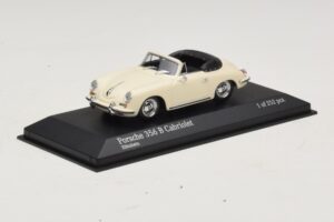 Porsche 356 B Kabriolet Slonovinová Biela Minichamps 1:43 400064332 Kov – obrázok 2 z 4