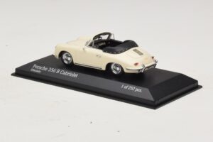 Porsche 356 B Kabriolet Slonovinová Biela Minichamps 1:43 400064332 Kov – obrázok 3 z 4