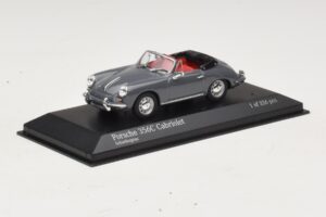 Porsche 356C Cabriolet Sivý Minichamps 1:43 430062339 Kov – obrázok 2 z 4