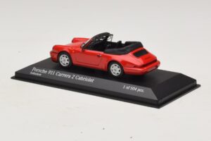 Porsche 911 964 Carrera 2 Cabriolet Červený Minichamps 1:43 430067330 Kov – obrázok 3 z 4