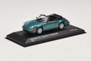 Porsche 911 964 Carrera 2 Cabriolet Turkysová Minichamps 1:43 430067332 Kov – obrázok 2 z 4