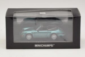 Porsche 911 964 Carrera 2 Cabriolet Turkysová Minichamps 1:43 430067332 Kov – obrázok 4 z 4