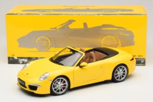 Porsche 911 991 Carrera S Kabriolet Žltý Minichamps 1:18 100061031 Kov – obrázok 8 z 8