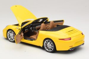 Porsche 911 991 Carrera S Kabriolet Žltý Minichamps 1:18 100061031 Kov – obrázok 5 z 8