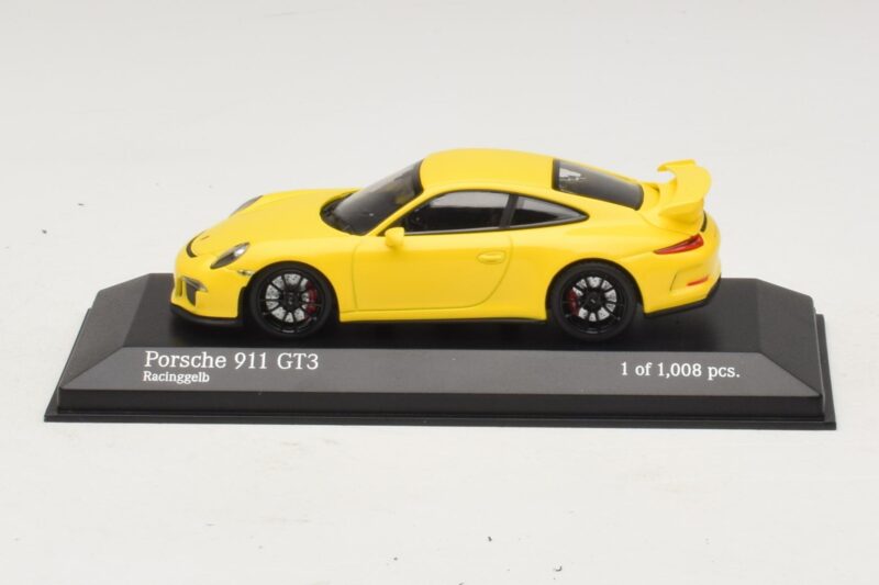 Porsche 911 991 GT3 Žltý Minichamps 1:43 410062021 Kov