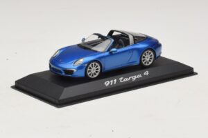 Porsche 911 991 Targa Modrá Metalíza Minichamps 1:43 WAP0200350E Kov – obrázok 2 z 4