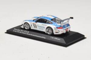 Porsche 911 997 GT3 R #53 Vannelet / Pyroles Class Winners 24 Hours of Spa 2010 Minichamps 1:43 400108953 Kov – obrázok 3 z 4