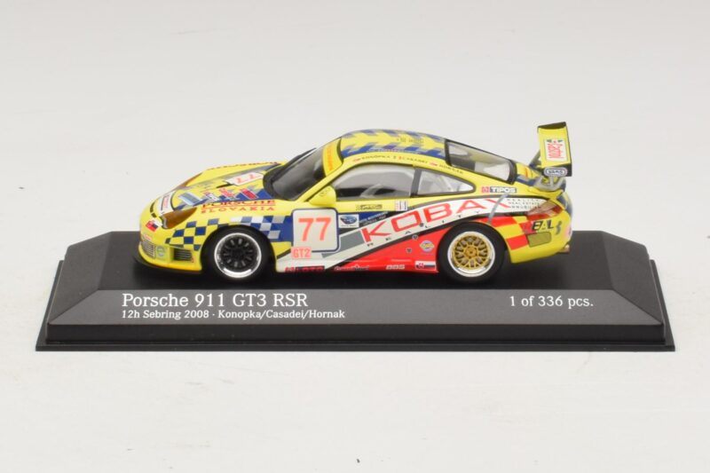 Porsche 911 997 GT3 RS #77 Konopka / Casadei 12 Hours of Sebring 2008 Minichamps 1:43 400086977 Kov