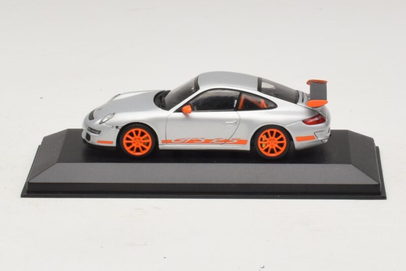 Porsche 911 997 GT3 RS Strieborný Oranžový Minichamps 1:43 403066013 Kov