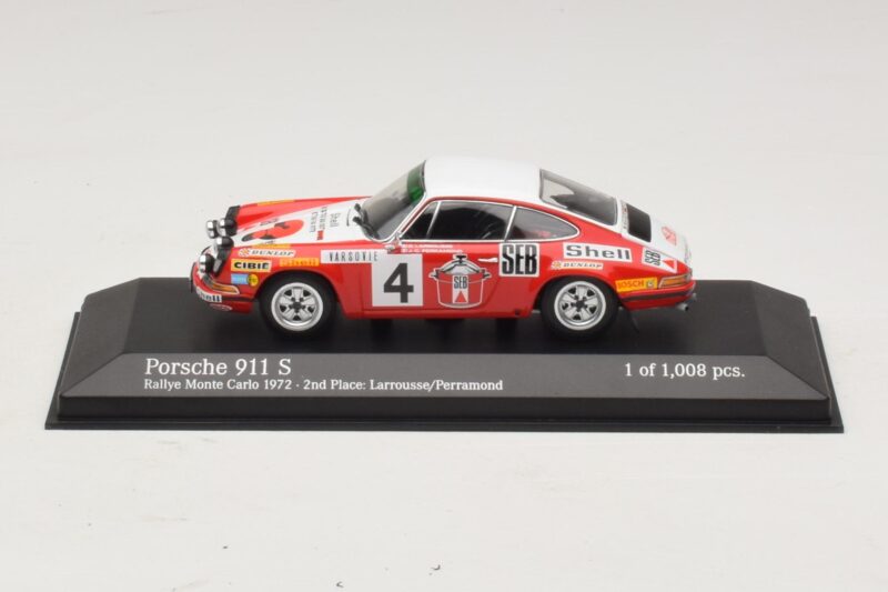 Porsche 911 S #4 G. Larrousse / J-C. Perramond 2nd Place Rally Monte Carlo 1972 Minichamps 1:43 400726804 Kov