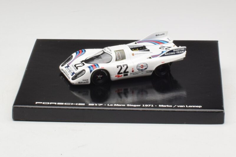 Porsche 917K #22 H. Marko / G. van Lennep Martini Racing 24 Hours of Le Mans Víťaz 1971 Kazetová Edícia Minichamps 1:43 WAP02