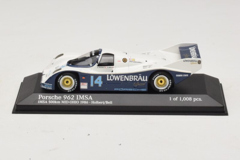 Porsche 962 IMSA #14 A. Holbert / D. Bell Mid-Ohio 500km 1986 Minichamps 1:43 400866514 Kov