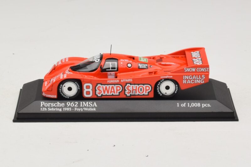 Porsche 962 IMSA #8 A.J. Foyt / B. Wollek 12 Hours of Sebring 1985 Minichamps 1:43 400856508 Kov