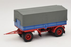 Nákladný Príves Modrý Červený Minichamps 1:43 439159092 Kov