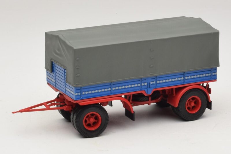 Nákladný Príves Modrý Červený Minichamps 1:43 439159092 Kov