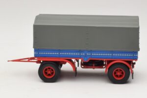 Nákladný Príves Modrý Červený Minichamps 1:43 439159092 Kov – obrázok 3 z 6