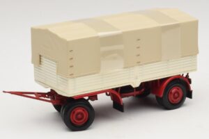 Nákladný Príves Plachta Biely Červený Minichamps 1:43 439159096 Kov