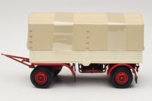 Nákladný Príves Plachta Biely Červený Minichamps 1:43 439159096 Kov – obrázok 3 z 6