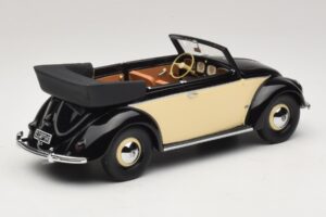 Volkswagen Beetle Kabriolet Čierna Krémová Minichamps 1:18 107054131 Živica – obrázok 2 z 6