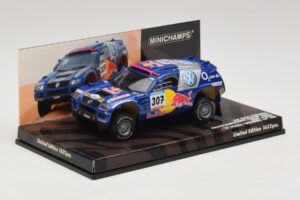 Volkswagen Race Touareg Red Bull #307 B. Saby / M. Perin Dakar Rally 2005 Minichamps 1:43 436055307 Kov – obrázok 2 z 5