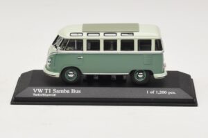 Volkswagen T1 Samba Bus Turkysovo Modrá Biela Minichamps 1:43 430052306 Kov