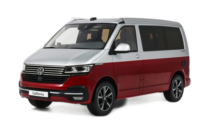 Volkswagen T6.1 California Ocean Tornado Red / Reflex Silver Otto 1:18 OT1342 Živica