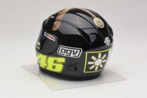 Prilba AGV V. Rossi MotoGP Jerez Test 2007 Minichamps 1:2 327070046 Kov – obrázok 3 z 7