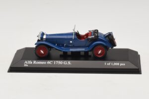 Alfa Romeo 6C 1750 G.S. Modrý Minichamps 1:43 Alfa Romeo 6C 1750 G.S. Modrý Minichamps 1:43 400120431 Kov