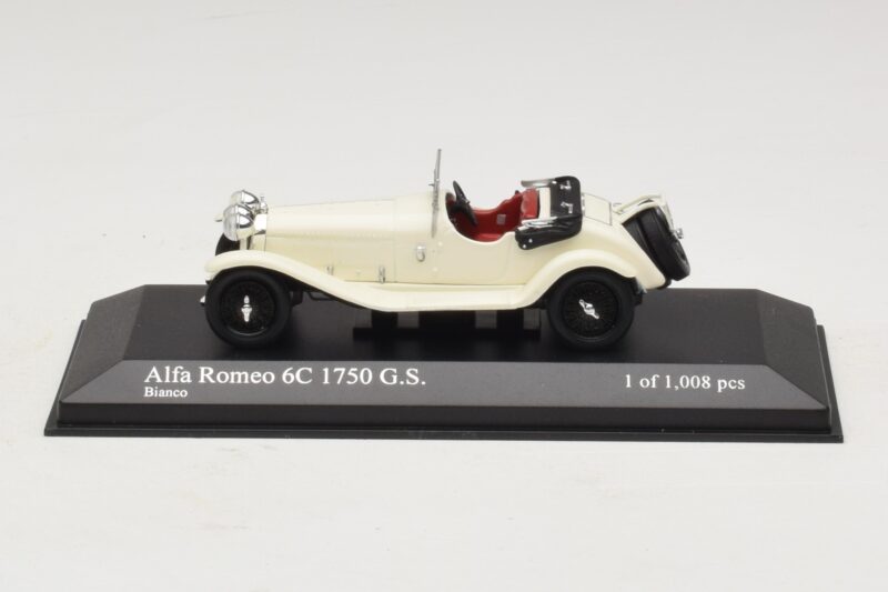 Alfa Romeo 6C 1750 G.S. Biely Minichamps 1:43 400120430 Kov