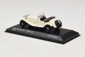 Alfa Romeo 6C 1750 G.S. Biely Minichamps 1:43 400120430 Kov – obrázok 3 z 5