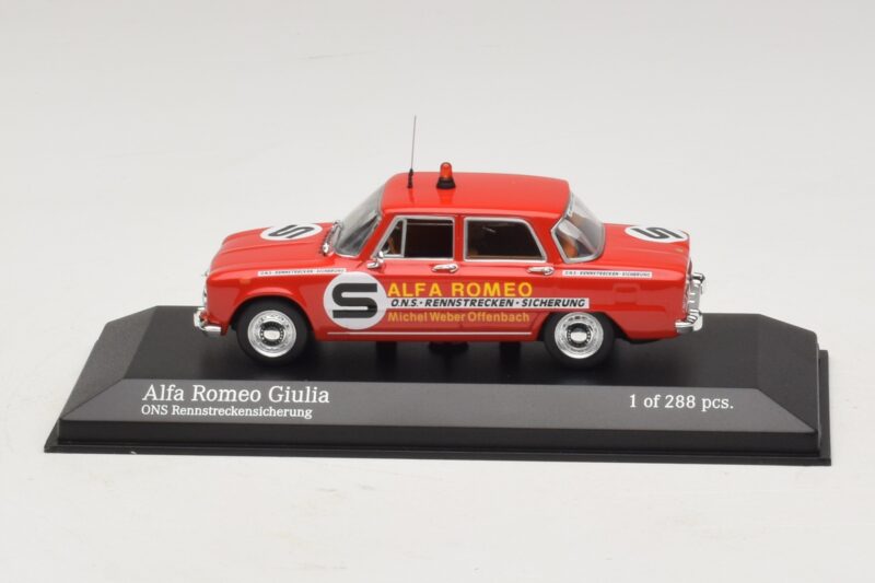 Alfa Romeo Giulia ONS Rennstreckensicherung 1973 Minichamps 1:43 Alfa Romeo Giulia ONS Rennstreckensicherung 1973 Minichamps 1:43 400120994 Kov