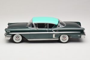 Chevrolet Bel Air Impala Coupe Tmavozelená Metalíza & Zelený KK-Scale 1:18 KKDC181594 Kov – obrázok 3 z 6