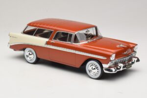 Chevrolet Bel Air Nomad Hnedá Metalíza & Krémová KK-Scale 1:18 KKDC181294 Kov – obrázok 4 z 6