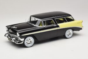 Chevrolet Bel Air Nomad Custom Čierny & Svetložltá KK-Scale 1:18 KKDC181293 Kov