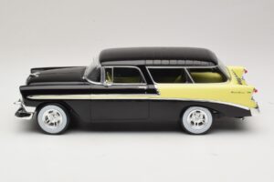 Chevrolet Bel Air Nomad Custom Čierny & Svetložltá KK-Scale 1:18 KKDC181293 Kov – obrázok 3 z 6