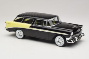 Chevrolet Bel Air Nomad Custom Čierny & Svetložltá KK-Scale 1:18 KKDC181293 Kov – obrázok 4 z 6