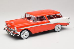 Chevrolet Bel Air Nomad Custom Svetločervená & Biely KK-Scale 1:18 KKDC181291 Kov