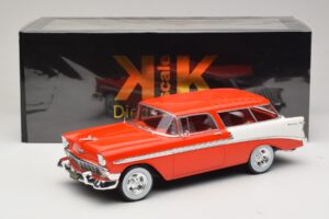Chevrolet Bel Air Nomad Custom Svetločervená & Biely KK-Scale 1:18 KKDC181291 Kov – obrázok 6 z 6